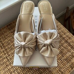 Alex Marie Audrene Knotted Mules (soft gold)